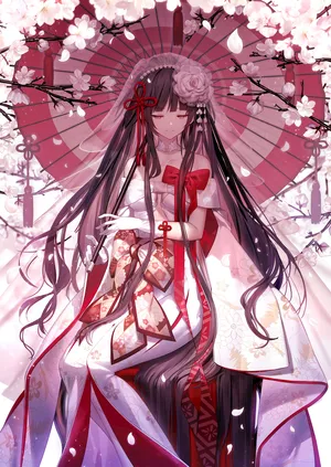 樱花 小女孩 和服_1