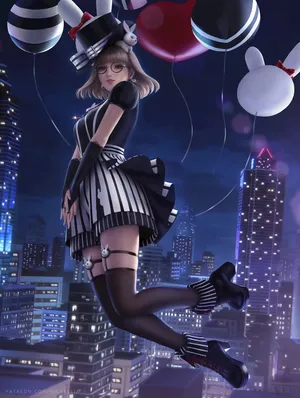 闪耀暖暖Shining Nikki 可爱美女插画短裙
