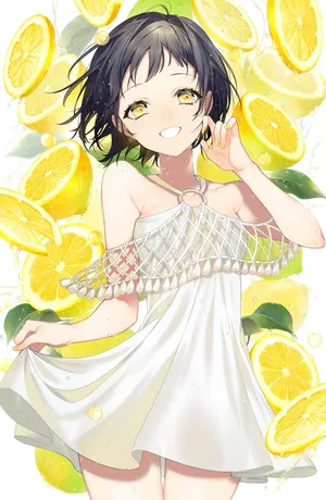 柠檬美女连衣裙