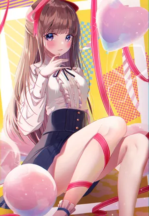 大长腿美少女 气球
