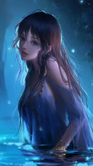 唯美少女 佛系长发楚楚动人