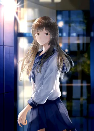女孩-制服-水手服-少女少女长发