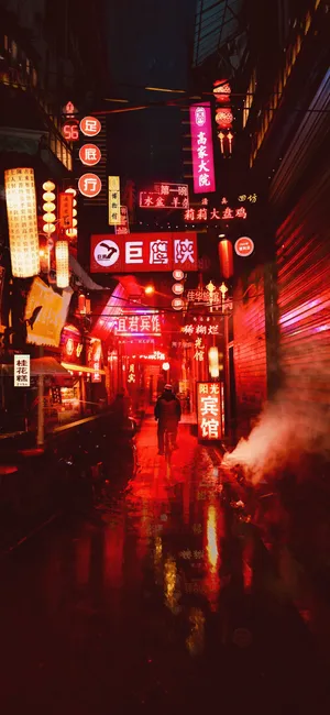 街道夜景赛博朋克风格