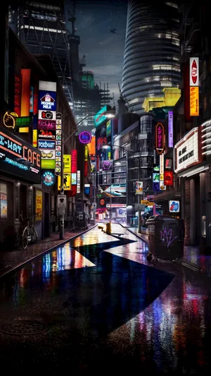 皮卡丘城市街道夜景
