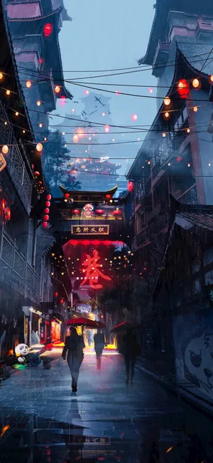 古城赛博朋克风格