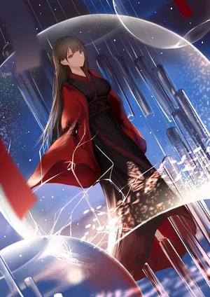 唯美画风少女孩子 天空之境 天空之城
