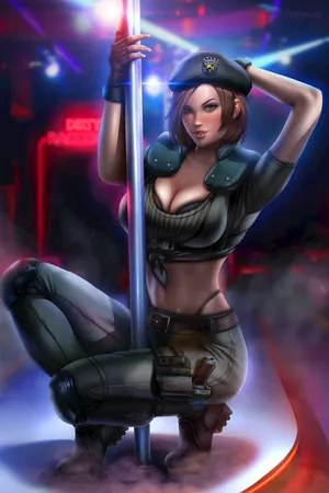 钢管舞女郎插画Pole Dancer Jill by AyyaSAP第1张