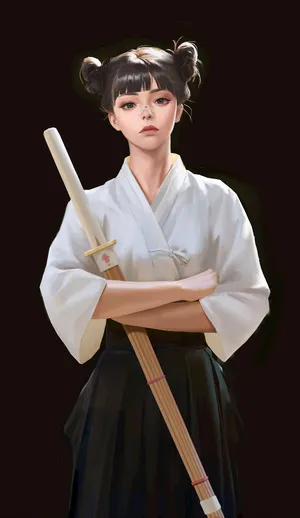 武士道 剑术 少女孩