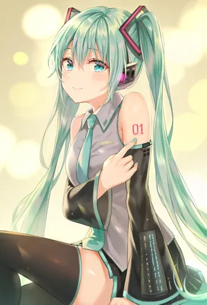 初音未来VOCALOID01 少女孩 绿色长发