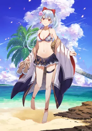 泳装巴御前(Fate) 大海沙滩