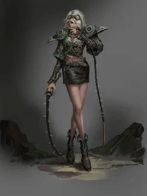 鞭子 荆棘 美女 大长腿_1