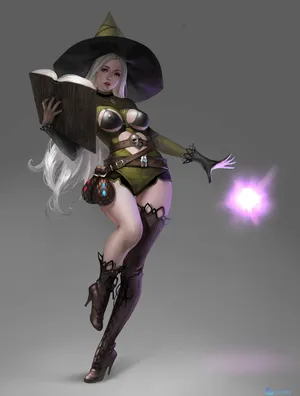 西方风格法师 美女术士_1