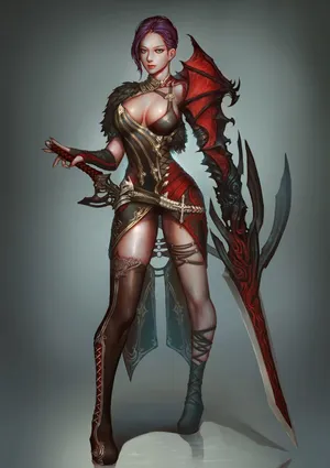 女战士 屠龙勇士 肩甲 少女