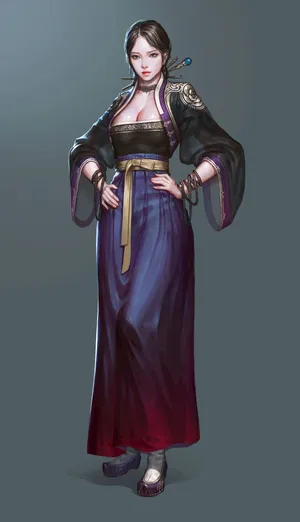 中国传统美女 服饰 站姿
