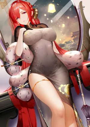 碧蓝航线红头发妹子 大长腿巨乳