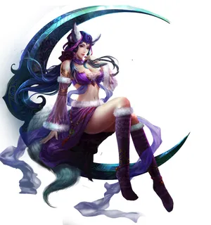 插画中国风古装3D古风美女杨幂脸型