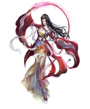 中国风古装3D古风美女长鞭 舞动