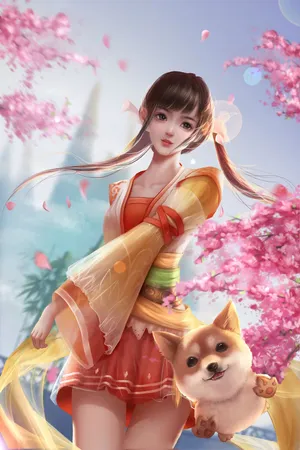 中国风古装3D古风美女小清新 萝莉风 狗狗