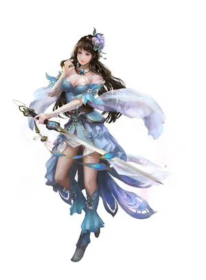 中国风古装3D古风美女 萌妹子楚楚动人