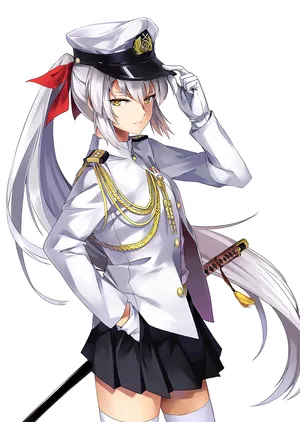 舰娘海军上将KanColle  剑  武器  短裙  丝袜