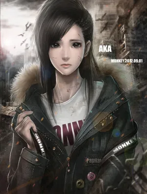 现代女孩 长发流泪