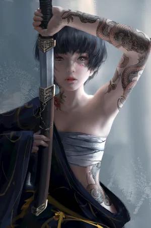 鬼刀小绿wlop插画8_1