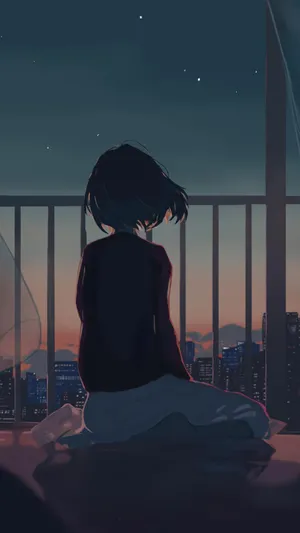 女孩子 城市 晚上 星星