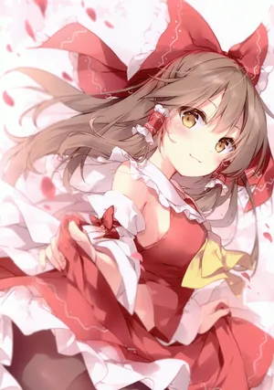 红色裙子 黄色眼睛 二次元可爱动漫少女