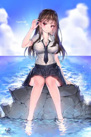 海  海水 女生 水手服动漫