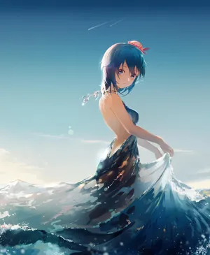 大海 少女 裙子唯美艺术