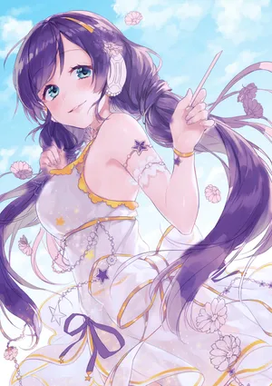 LoveLive! 紫色头发美少女美丽裙子动漫