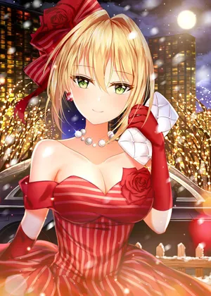 FGO Fate GrandOrder 红色礼服裙子美女动漫