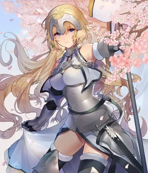 fate 黄色长发 紫色眼睛 可爱少女