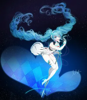 超长卷发初音未来米库miku葱娘公主殿下
