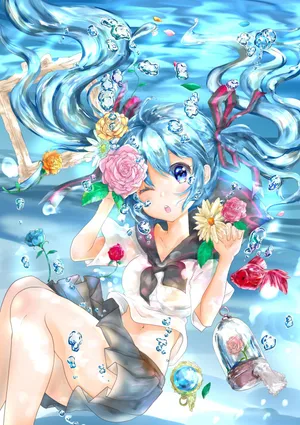 水下摄影初音未来米库miku葱娘公主殿下
