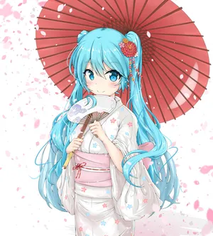 樱花和服初音未来米库miku葱娘公主殿下