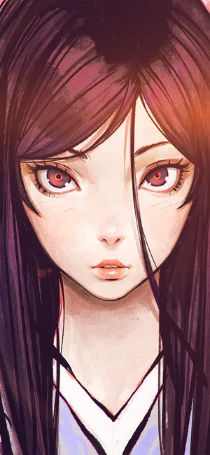 创意的动漫少女头像插画_1