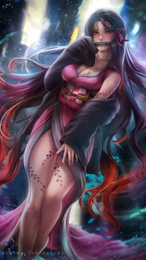 3D动漫人物灶门祢豆子个性