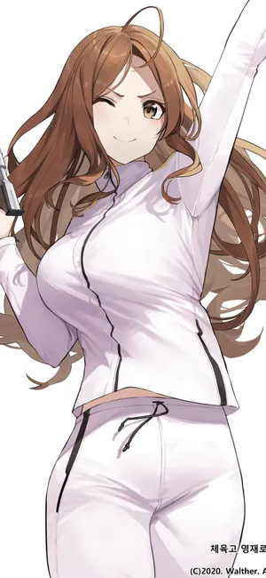 简洁白白的运动装动漫女孩，元气满满第1张