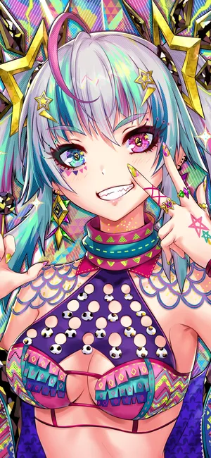 比剪刀手势杀马特比基尼动漫少女第1张