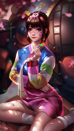 3D动漫朝鲜姑娘创意_1