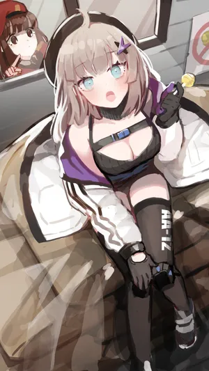 手拿棒棒糖的豪乳动漫美女高清4K手机背景_1