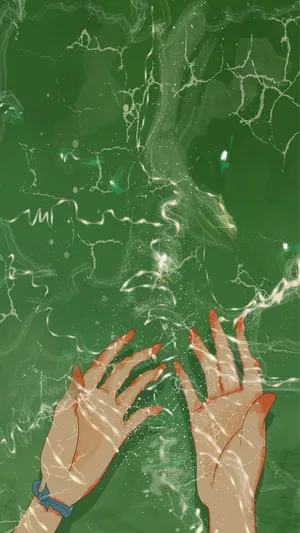 泡在水中的手动漫