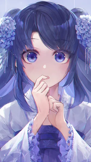 穿汉服的动漫古风美女插画下载