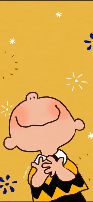 一个抬头看烟花的可爱卡通小男孩