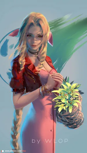 大长辫子手绘动漫女孩图片