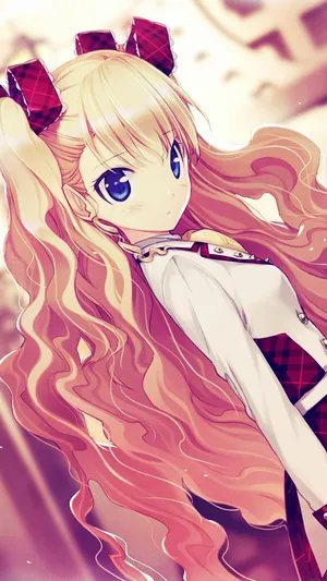 长发卷卷的动漫美少女高清_1