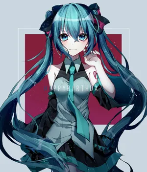 初音未来 生日快乐 4k竖屏手机壁纸