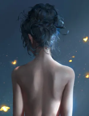 女孩少女 背部唯美 4k 竖屏动漫美女