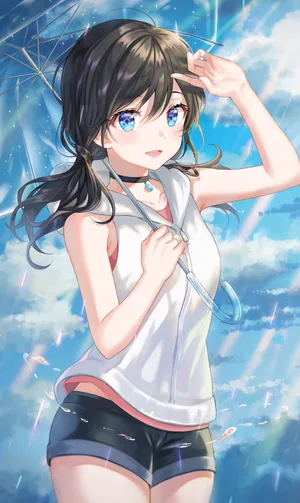 女孩子 雨 天气之子天野阳菜4k 高清竖屏